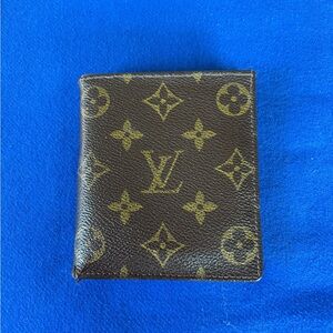 Louis Vuitton Brown and Gold Monogram 10 Card Holder Billfold Wallet